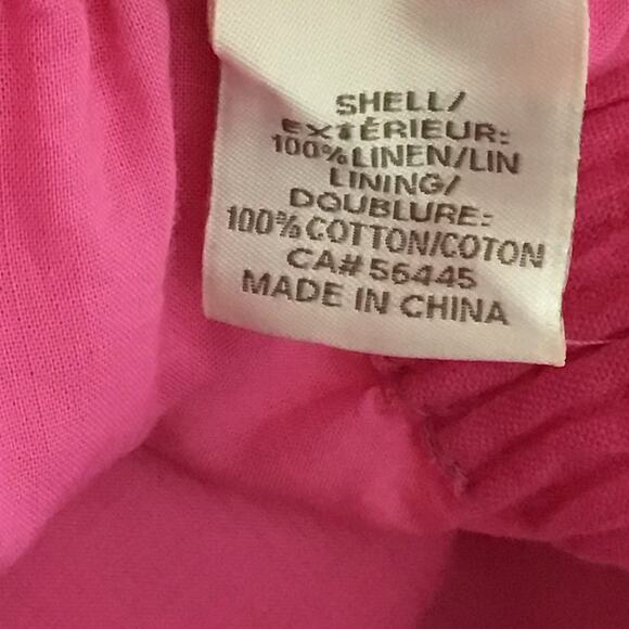 J. CREW Mini Skirt Sidewalk City Begonia Bright Pink Linen Pockets sz 4 Spring - Picture 8 of 11